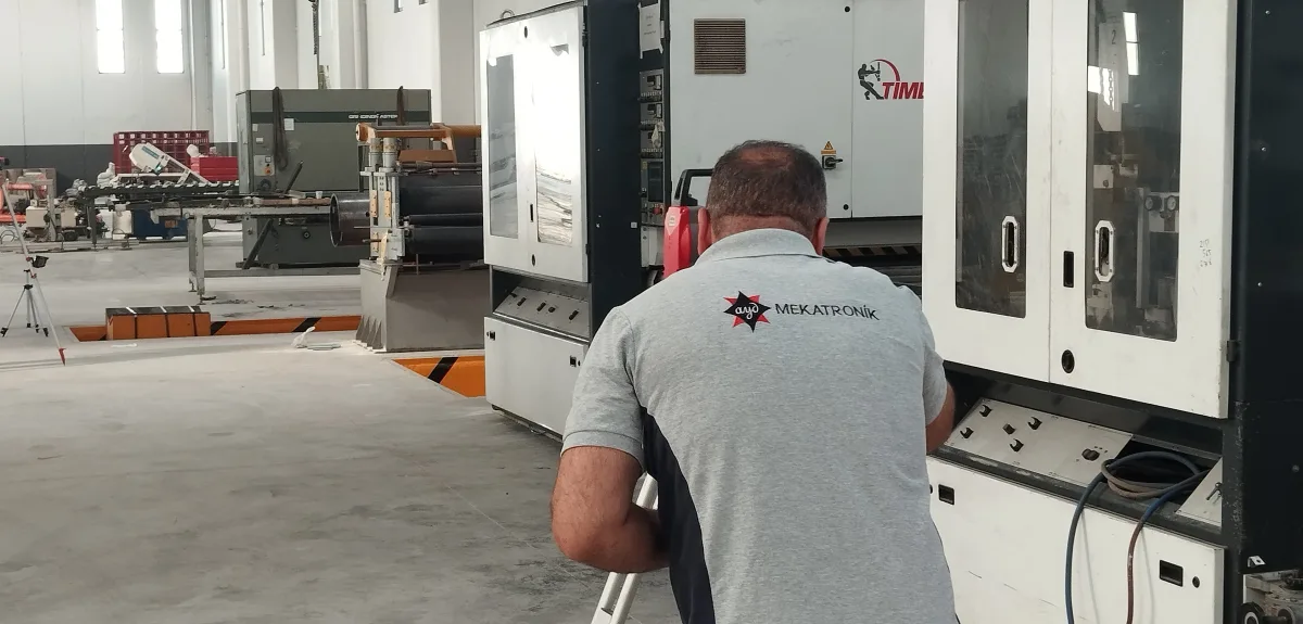 Teodolit ile endüstriyel makina hizalama ve kot kontrolü